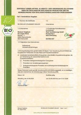 Zertifikat gemäß Artikel 35 Absatz 1 der Verordnung (EU) 2018/848